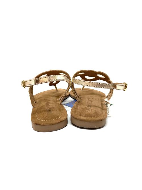 Sandalo donna con perline e strass IL LACCIO | LA33510PELLEGOLD